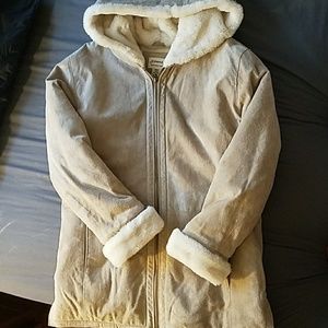 Cute suede winter coat